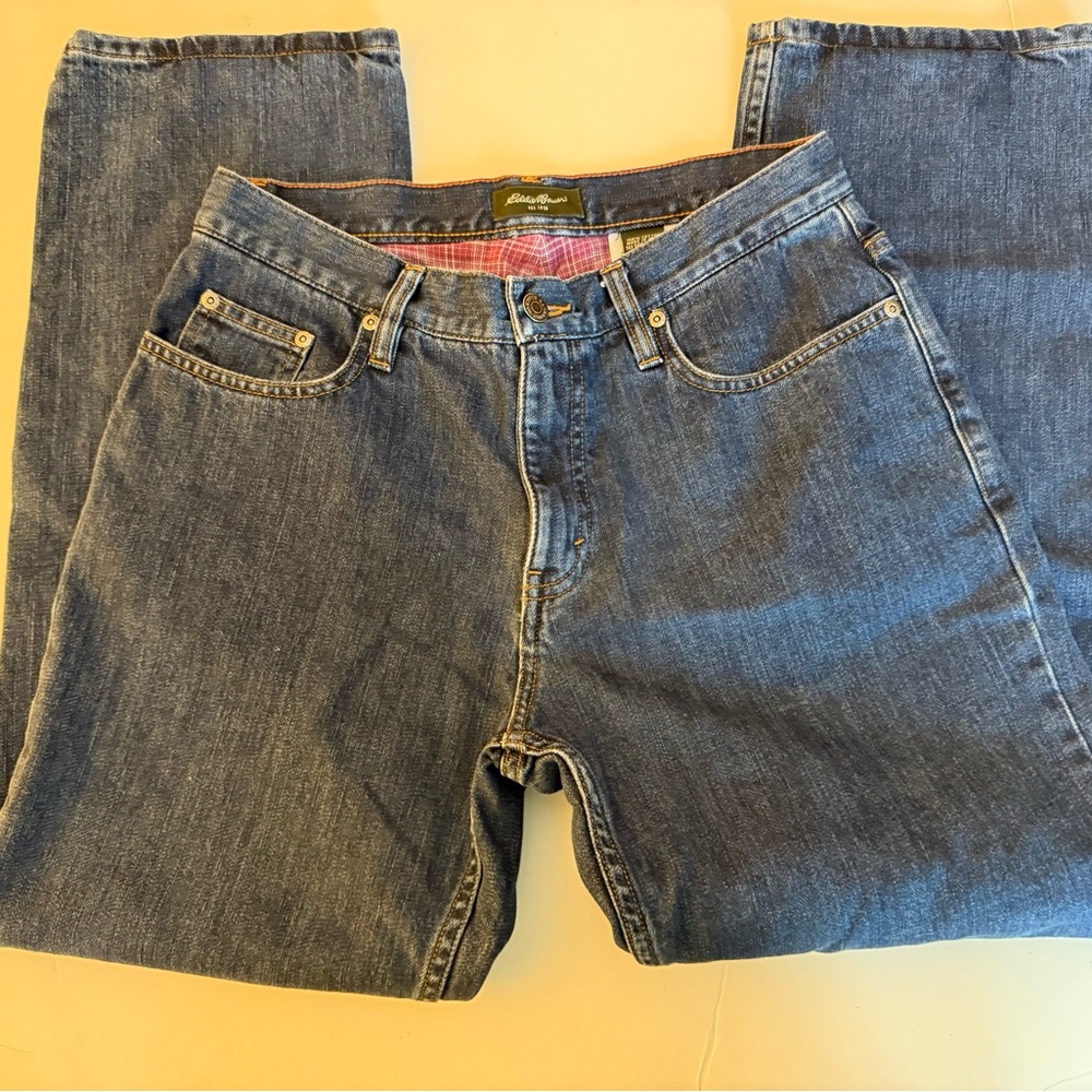Eddie Bauer women's 8 petite lined winter jeans